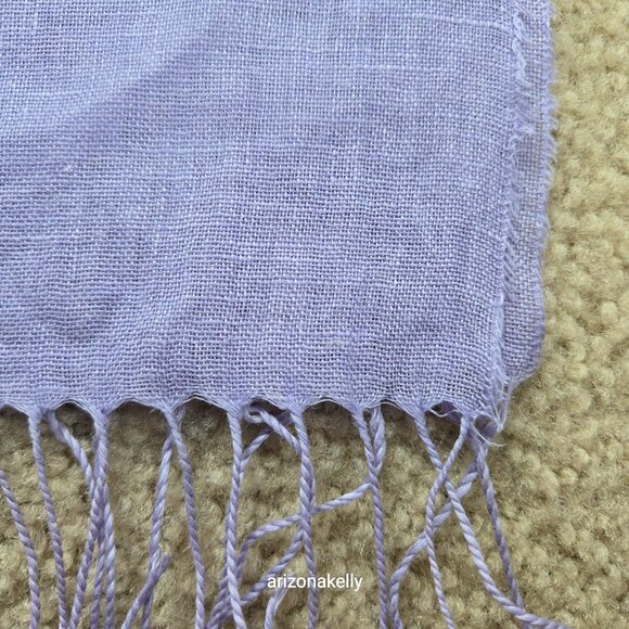 Lavender Linen Scarf Purple Charter Club - Picture 4 of 9